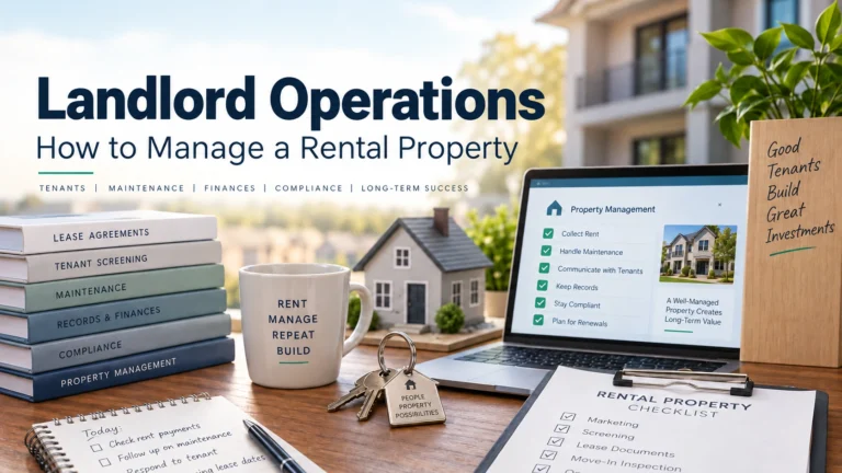 How to manage a rental property with landlord operations tools, maintenance records, and a model home.