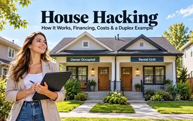 House hacking duplex with owner-occupied and rental units in a sharp daylight setting